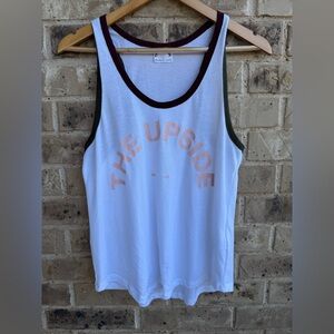 The Upside Singlet White Tank Top Sz 6